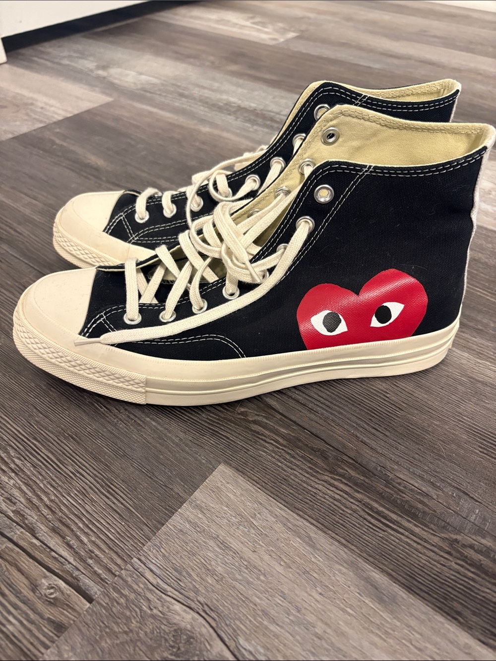 CdG PLAY x Converse Men’s Chuck Taylor All Star Peek-A-Boo High-Top Sneakers